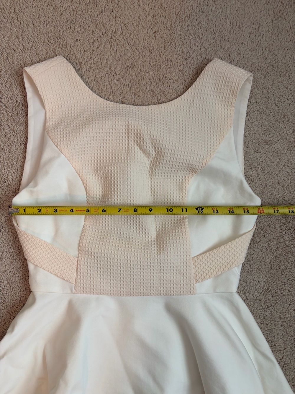 Elliatt Perception Low Back Midi Dress Off White Back Zip Women's Size M - Picture 14 of 15
